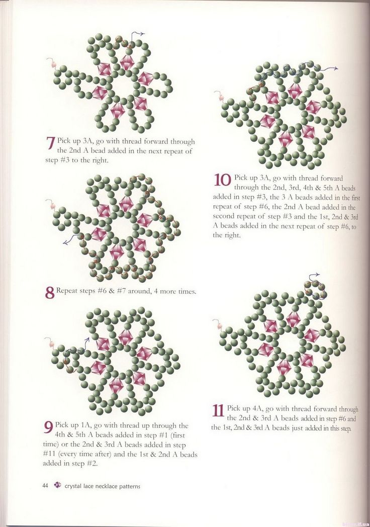 Схемы плетения украшений из бисера: схемы плетения ожерелья для начинающих