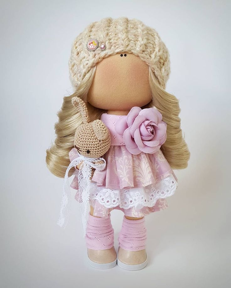 Шьем куклу большеголовку: Текстильная интерьерная кукла своими руками. Мастер-класс.
