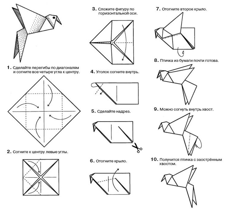 Оригами для 2 класса схемы: Оригами для детей: 12 простых схем оригами из бумаги для детей