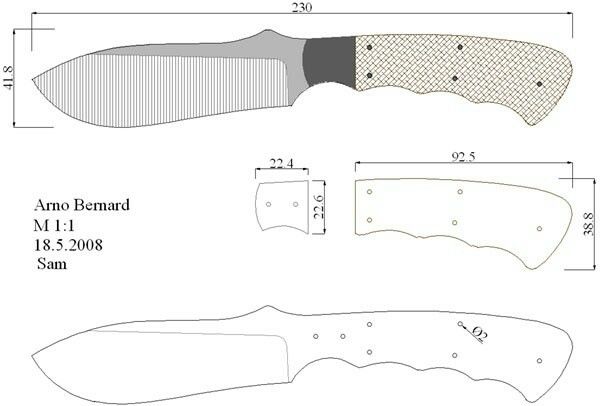 Форма ножа чертежи: Трафареты ножей - 67 фото