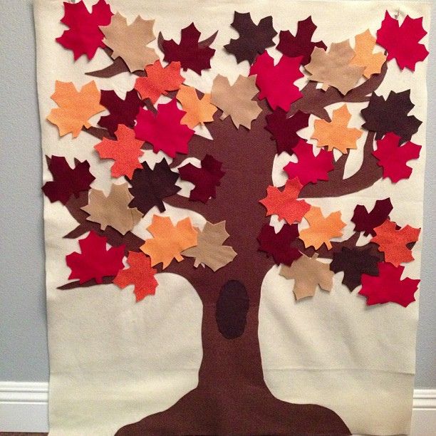 Дерево с листочками аппликация: Аппликация из цветной бумаги осеннее дерево для детей подготовительной группы. Как сделать поделку осеннее дерево: своими руками