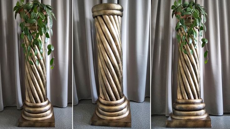 Как сделать напольную вазу своими руками: как сделать высокое изделие из сантехнической трубы и трехлитровых банок?