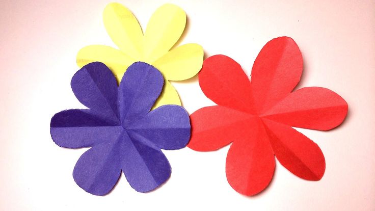 Как сделать цветок из бумаги плоский самый простой: Простые цветы из бумаги (легко, быстро) 800 пошаговых фото. Своими руками