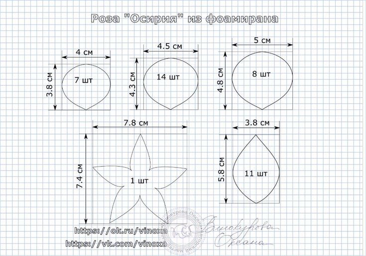 Розы из фоамирана мастер класс с пошаговым фото шаблоны: Роза из фоамирана по цельным шаблонам, мастер