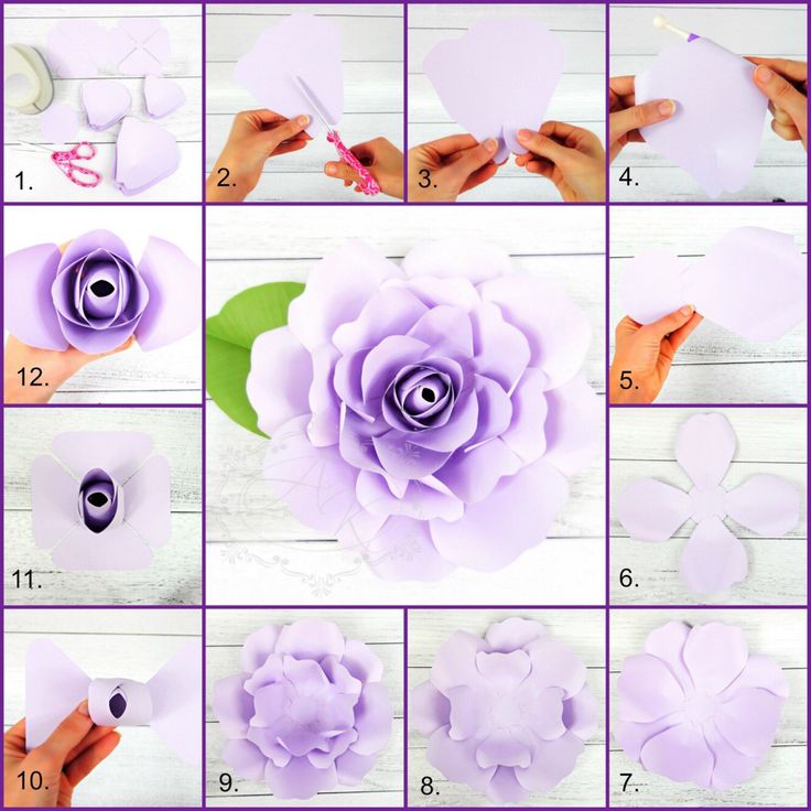 Розы из бумаги своими руками схемы шаблоны: Цветы из бумаги шаблоны своими руками. Пошаговые инструкции, схемы + 500 фото