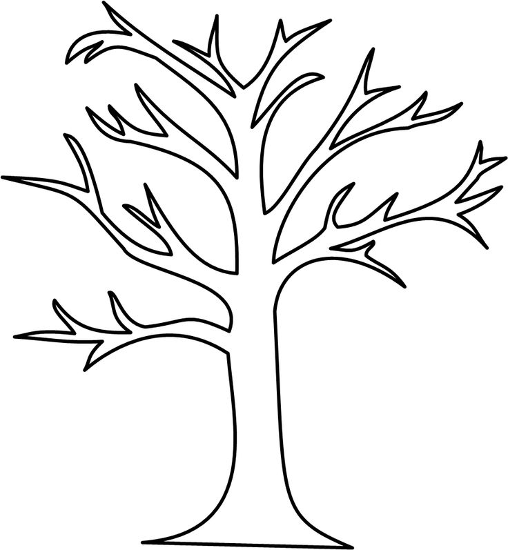 Ствол дерева рисунок для аппликации: Шаблон дерева для вырезания, трафареты деревьев для аппликации