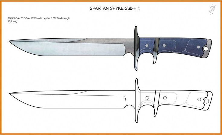 Эскизы ножей для самостоятельного изготовления с размерами: Более 800 чертежей и эскизов ножей