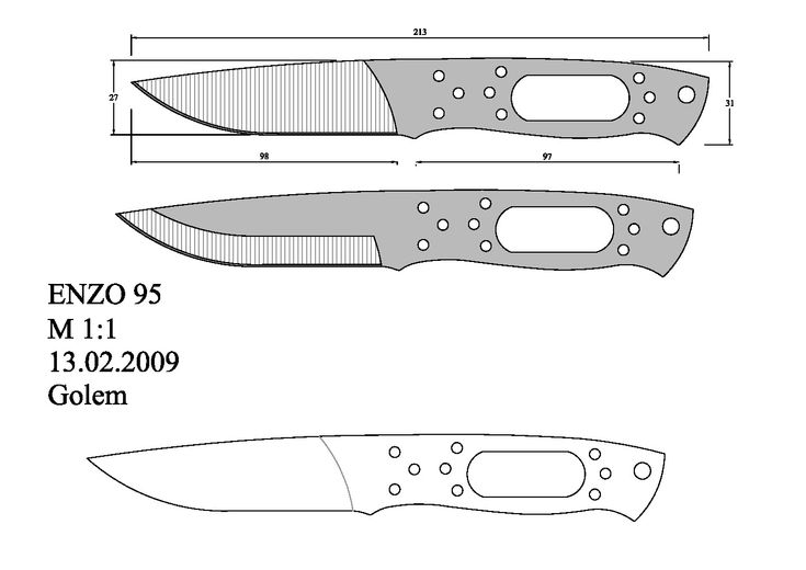 Формы клинков для ножей чертежи: описание, принцип изготовления клинка своими руками, эскизы рукояток