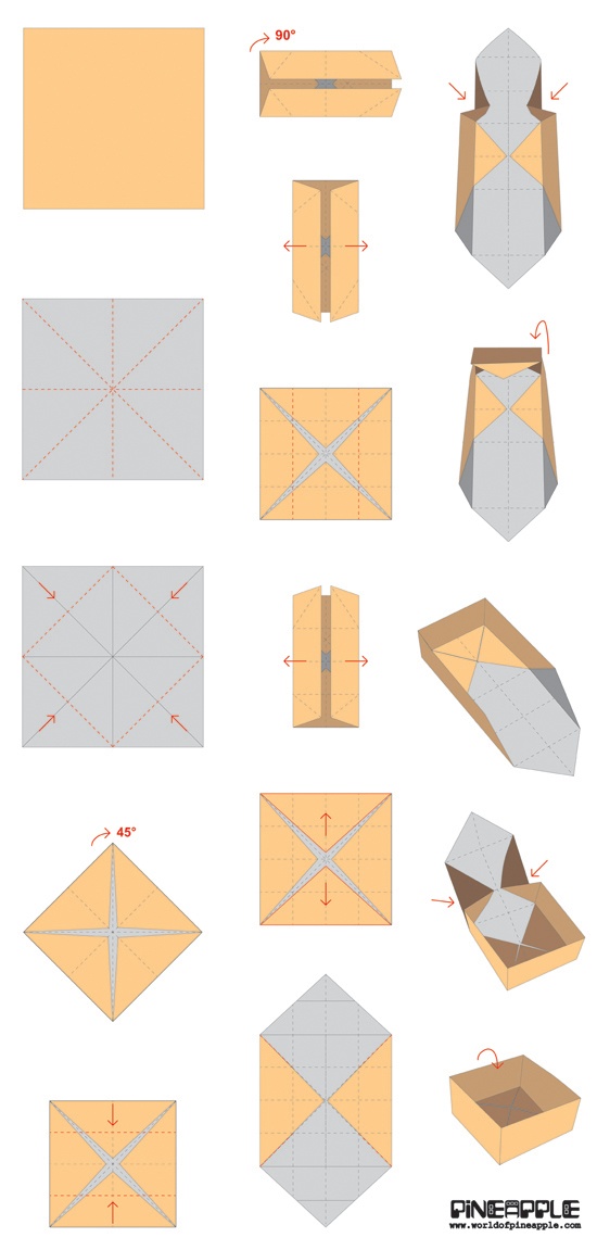 Поделки коробка из бумаги: Как сделать коробку из бумаги. Оригами коробочка. Бумажные поделки для детей своими руками без клея - YouTube