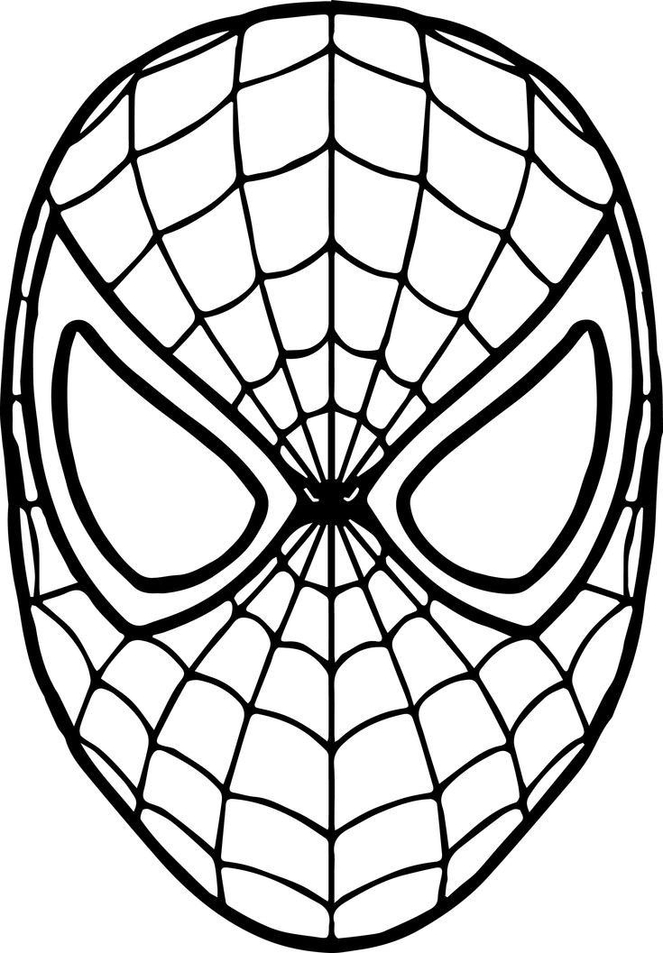 Маска человек паук из бумаги: распечатать маску спайдермена по шаблону и развертке – схема spider man