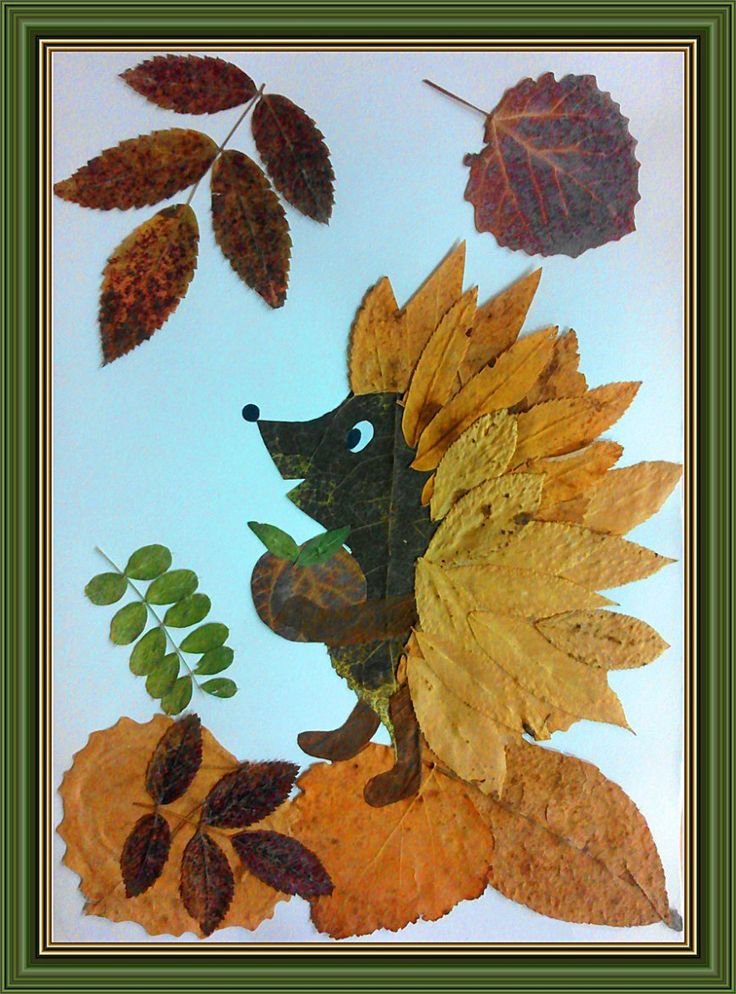 Детские аппликации из листьев на тему осень: 100 фото + шаблоны в садик и школу