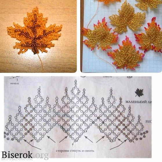 Поделки из бисера на тему осень со схемами и описанием: Как сделать дерево из бисера. Схемы, описание, мастер-класс