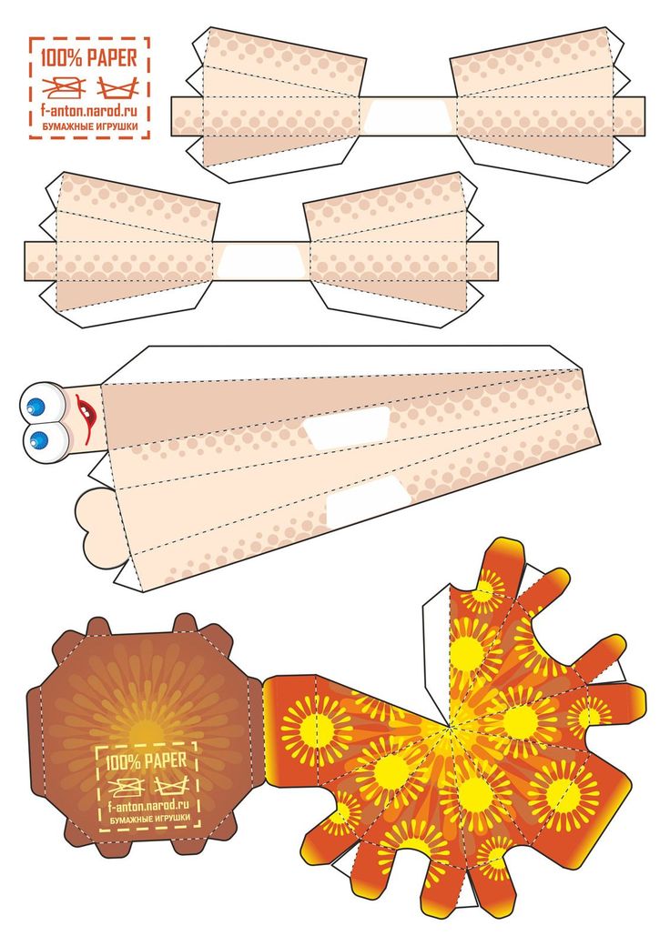 Бумажные игрушки своими руками схемы: схемы, выкройки игрушек из бумаги
