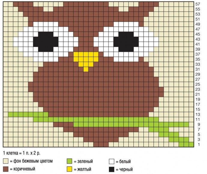 Связать сову спицами схема: Узор сова спицами, схема сова, описание, видео