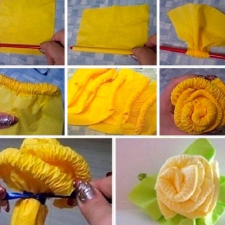 Розочки из салфеток своими руками самый простой способ: Цветы из салфеток своими руками. Пошаговые инструкции + 400 фото
