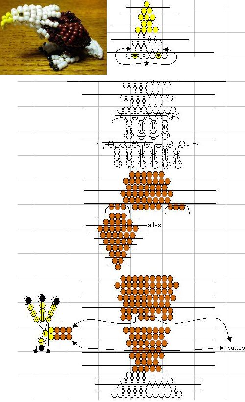 Схема плетения животных из бисера: Животные из бисера: схемы для начинающих - объемные и простые