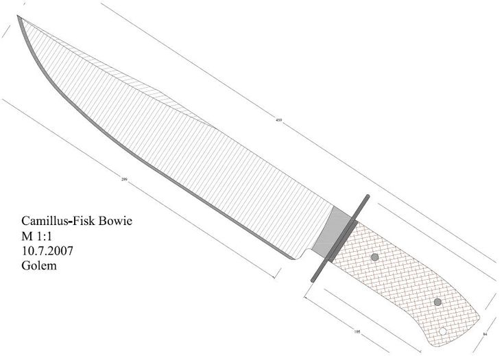 Эскиз для изготовления ножей: Более 800 чертежей и эскизов ножей