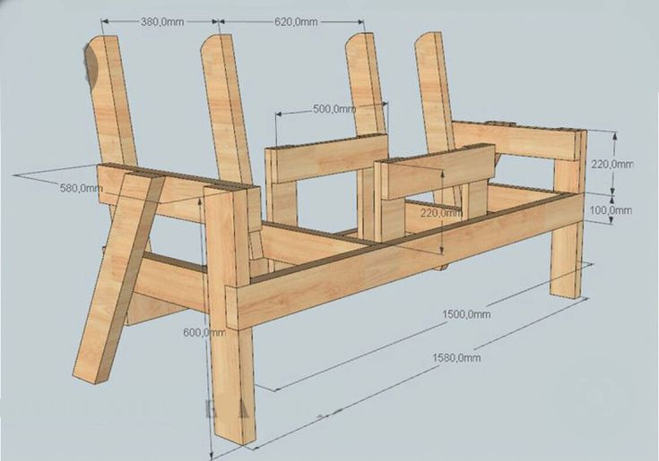 Лавки чертеж: >800 чертежей и схем с размерами, чтобы изготовить своими руками