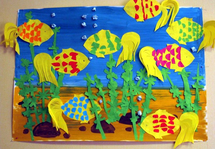 Подводный мир аппликация из бумаги цветной: Подводный мир - поделки раскраски и рисование на тему Подводный мир (105 шт.)