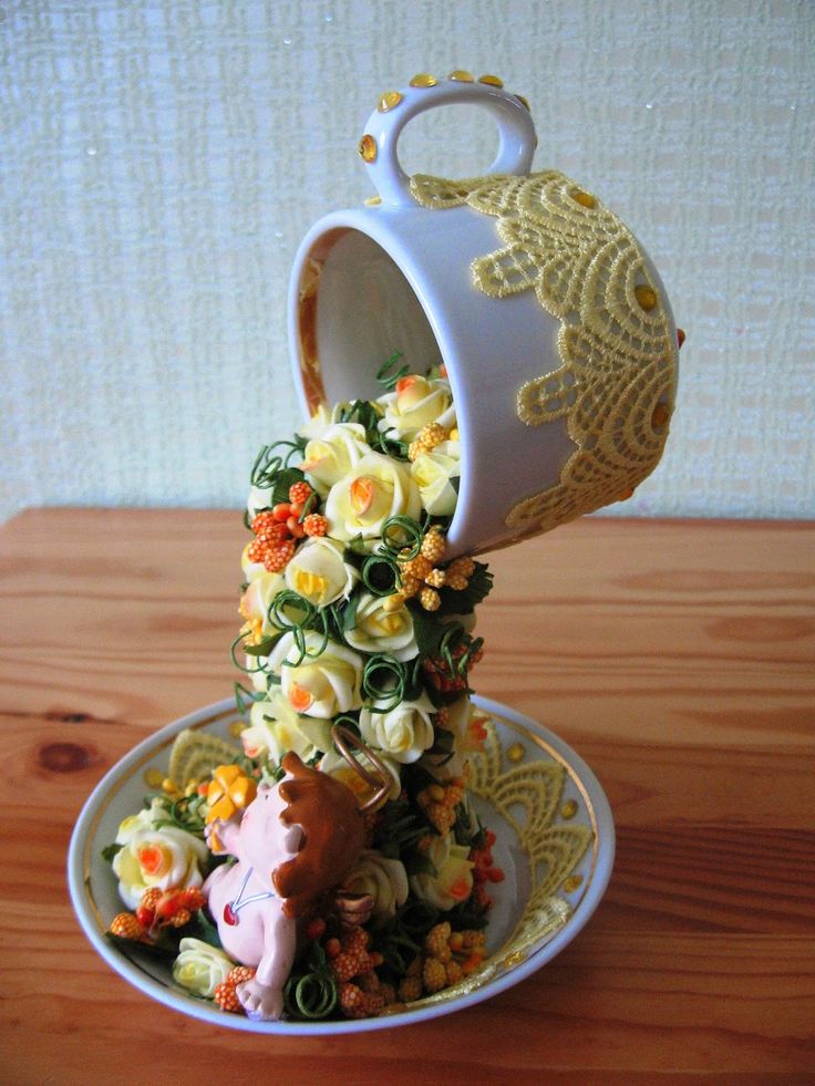 Парящая чашка своими руками мастер класс с цветами: Парящая чашка с цветами канзаши своими руками, мастер-класс