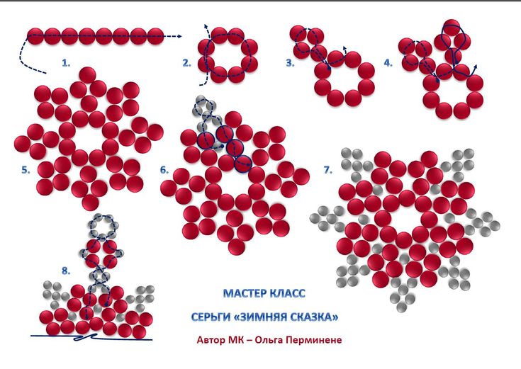 Снежинки схема из бисера: Снежинки из бисера и бусин своими руками: схемы плетения