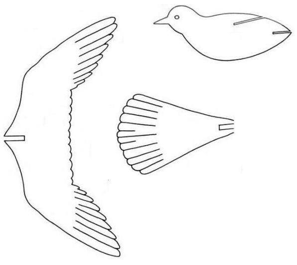 Голуби объемные из бумаги шаблоны: Объемный голубь - скачать и распечатать шаблон