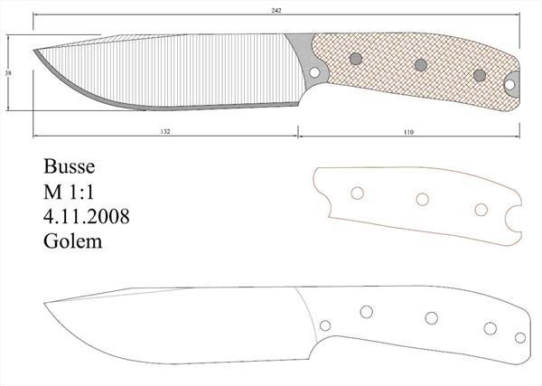 Эскиз для изготовления ножей: Более 800 чертежей и эскизов ножей