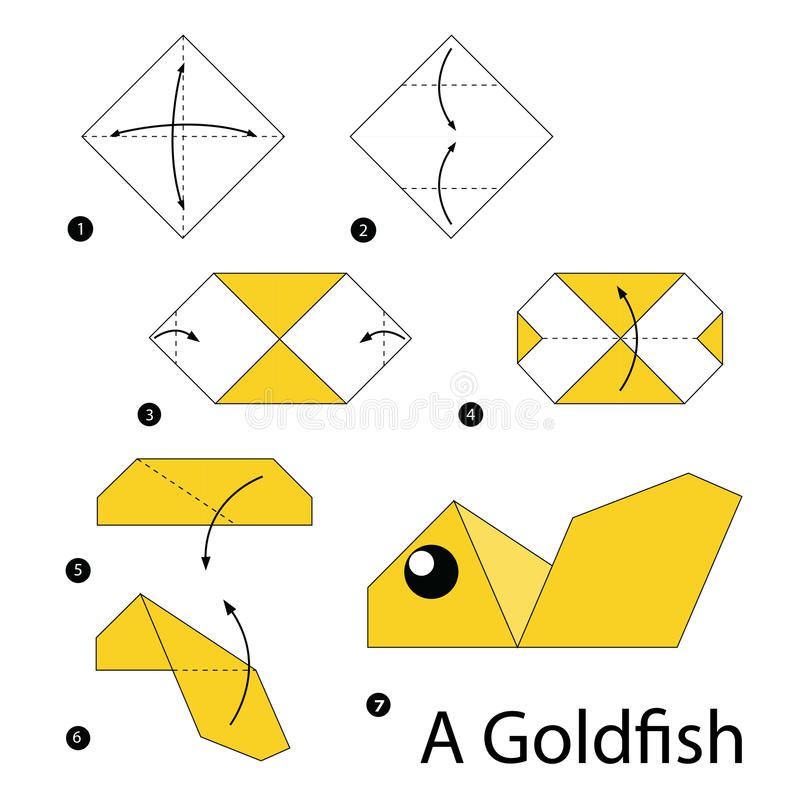 Золотая рыбка оригами: Оригами золотая рыбка из бумаги своими руками: шаблоны для аппликаций в подготовительной группе из цветной бумаги