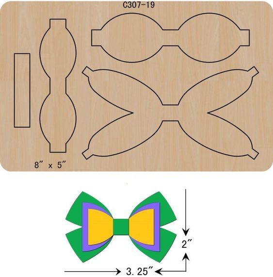 Заготовка из картона для бантиков из лент: Как сделать бантик из ленты своими руками