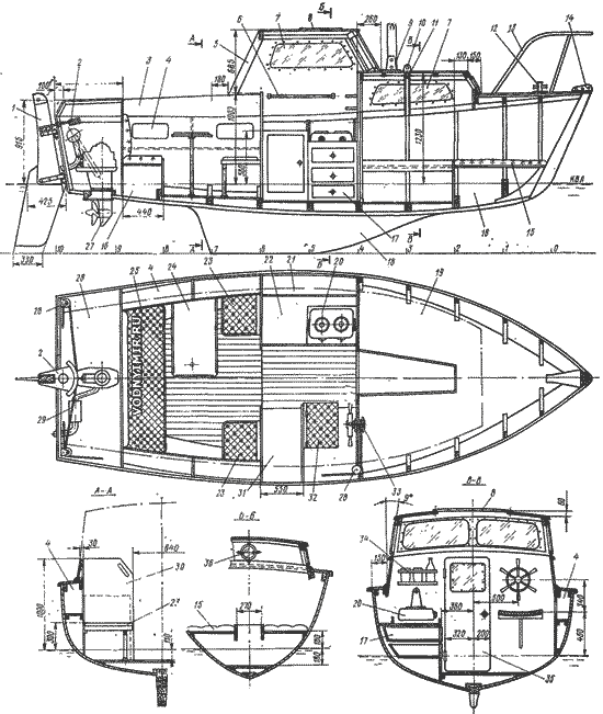 Чертежи моторных лодок: Проект моторной лодки 5 метров, чертежи. Построить самодельную мотолодку из фанеры
