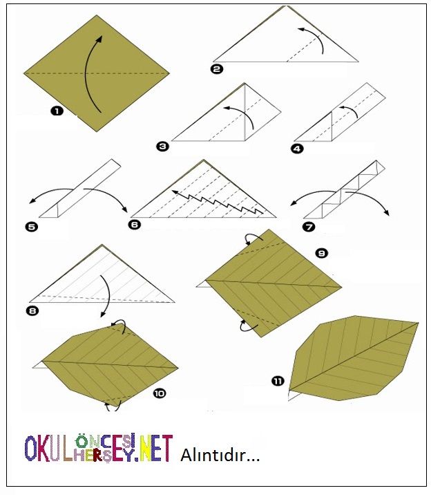 Схема оригами листок: Лист оригами схема сборки | Juravliki.ru