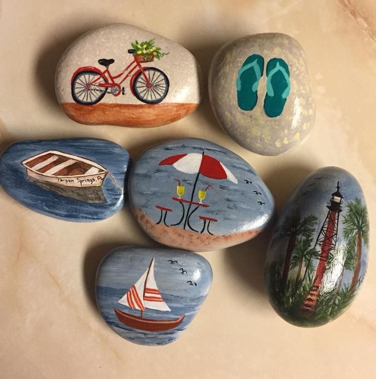 Камни раскрашиваем: Рисунки на камнях акриловыми красками для начинающих