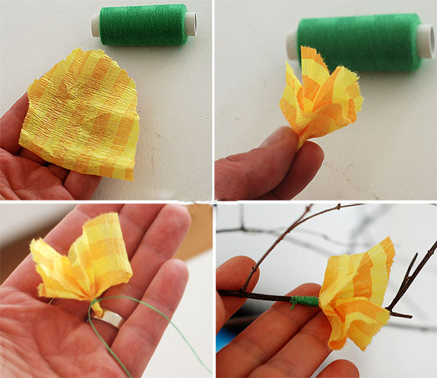 Как сделать цветок из гофрированной бумаги простой способ: Цветы из гофрированной бумаги своими руками