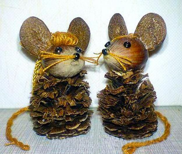 Мышки из шишек поделки: Мышки из шишек, мастер - класс с фото, пошагово