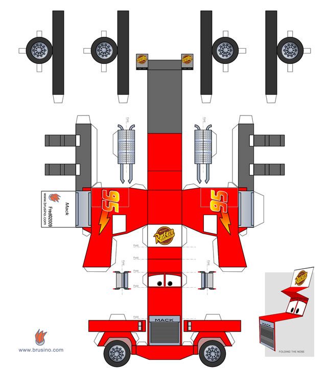 Как сделать из бумаги молнию маквина: Молния Маккуин / Lightning Mc Queen (Тачки 2 / Cars 2) из бумаги, модели сборные бумажные скачать бесплатно - Легковая машина - Гражданская техника - Каталог моделей