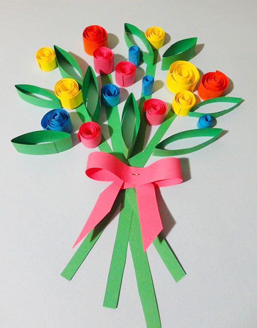 Цветы поделки детские: Поделка ЦВЕТЫ (55 букетов своими руками).