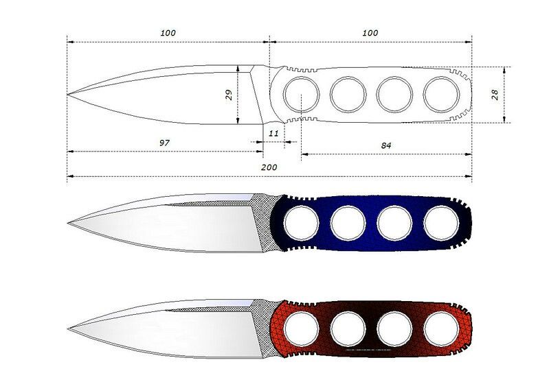 Эскиз для изготовления ножей: Более 800 чертежей и эскизов ножей