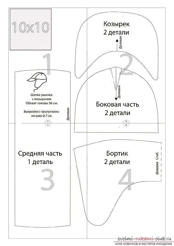 Выкройка зимней шапки для девочки: Детская зимняя шапка своими руками, мастер