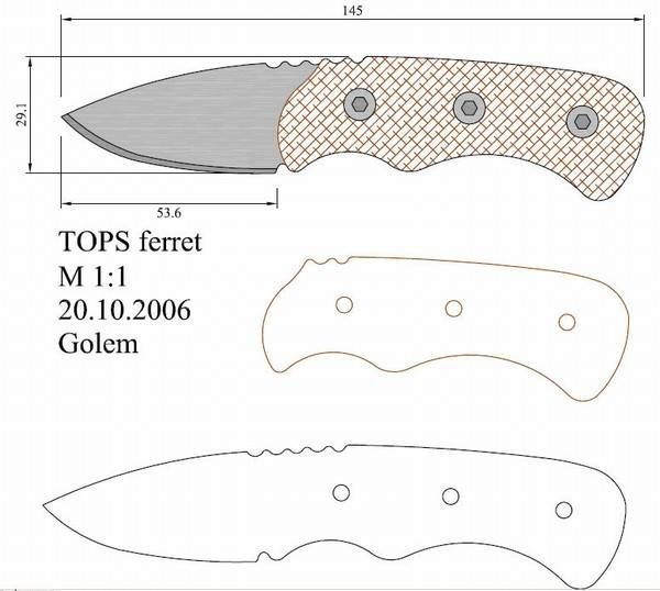 Эскизы ножей для самостоятельного изготовления с размерами: Более 800 чертежей и эскизов ножей