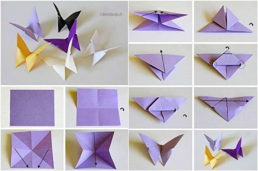 Поделка из бумаги оригами: Поделка из бумаги, оригами - кусака
