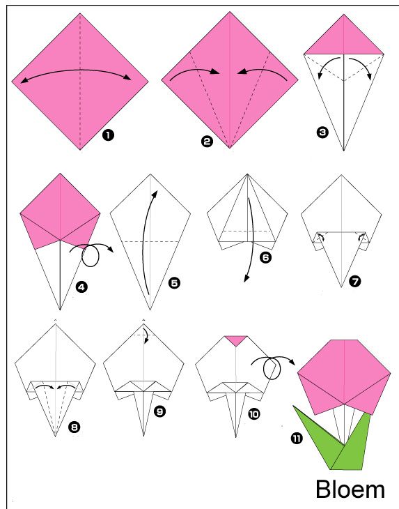 Самый простой цветок оригами: 10 вариантов как сделать цветы оригами своими руками