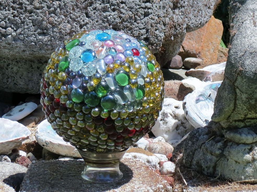 Поделки из стеклянных камушков: Взяла стеклянные камешки и сделала оригинальный декор. Декор своими руками.