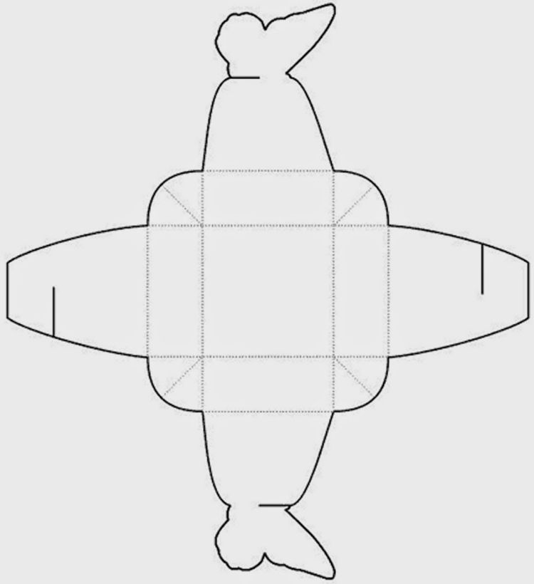 Трафарет для упаковки подарка: Шаблон коробки, Шаблон подарочной коробки, Подарочная коробка своими руками