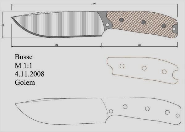 Чертеж нож охотничий: Более 800 чертежей и эскизов ножей