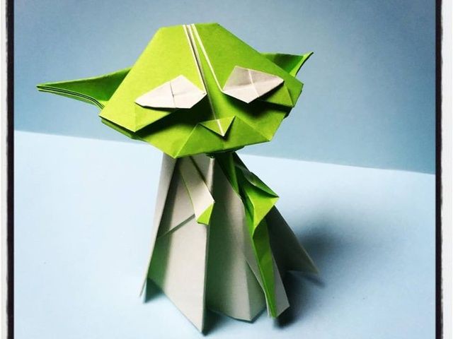 Оригами йода: Оригами мастер Йода своими руками