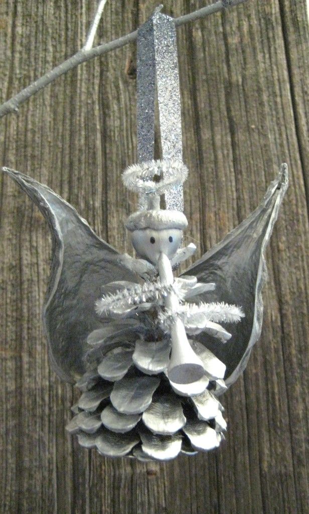 Ангел из шишки: Рождественский ангел из шишки/ангелочек из сосновой шишки - YouTube