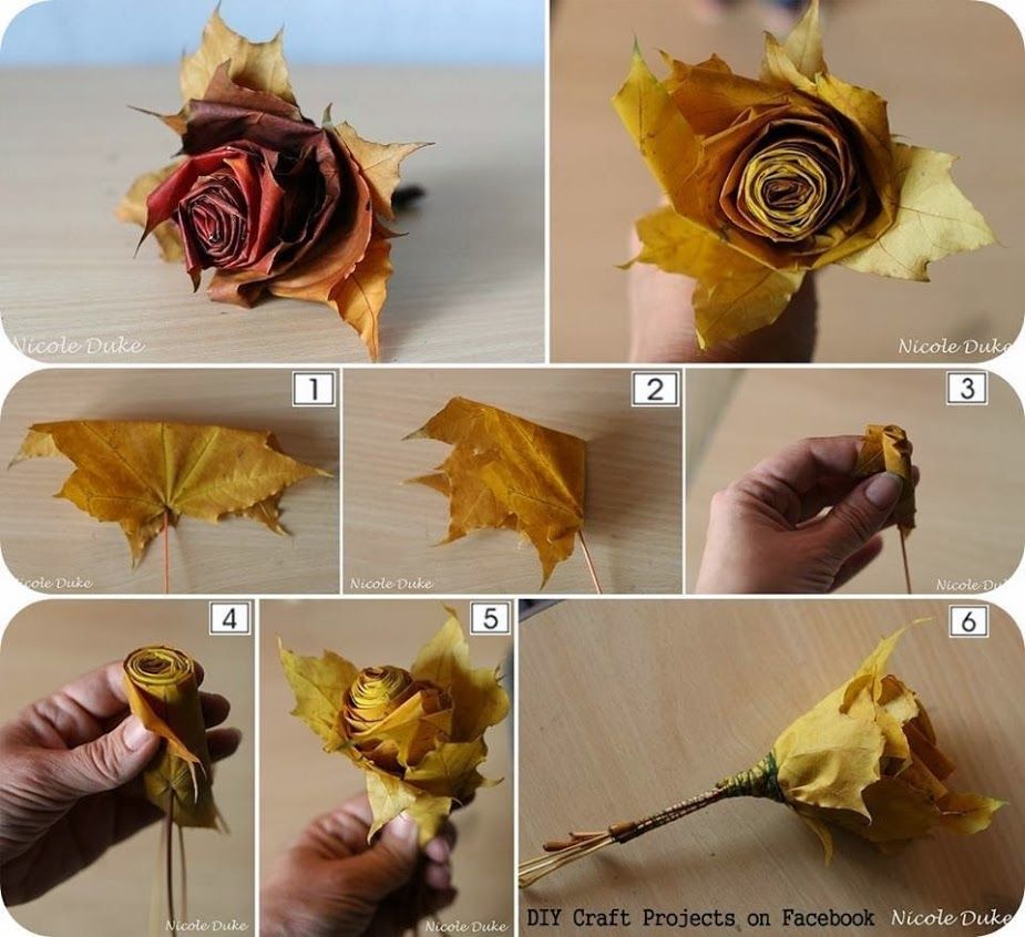 Как сделать из сухих листьев розу: Как сделать розу из листьев клена, дерева поэтапно. Мастер класс, видео, фото для начинающих