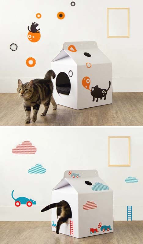 Как сделать домик для кошки своими руками из коробки: пошаговая инструкция по изготовлению домика для котов из картона и футболки