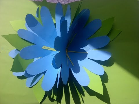 Объемный цветок видео из бумаги: Объемные цветы оригами из бумаги. Origami paper flowers