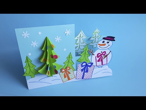 Новогодние открытки видео своими руками: Новогодняя открытка | New Year card [Video]